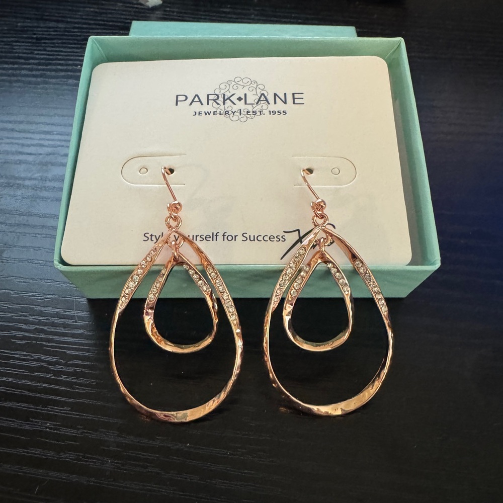 Park Lane Rose Gold Double Teardrop Earrings